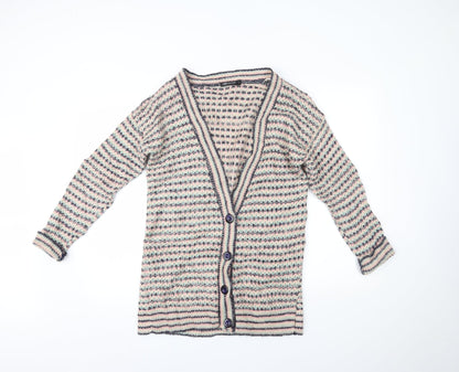 Womens UK Size L Internacionale Multicoloured Cardigan Jumper