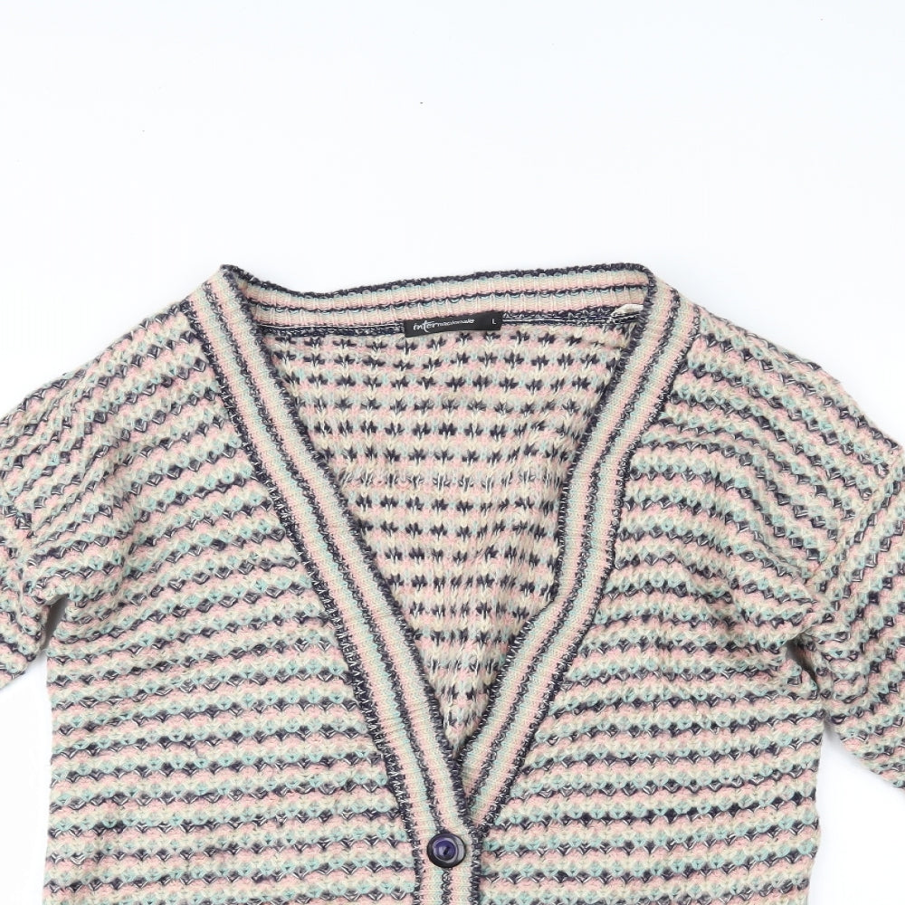 Womens UK Size L Internacionale Multicoloured Cardigan Jumper