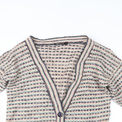 Womens UK Size L Internacionale Multicoloured Cardigan Jumper
