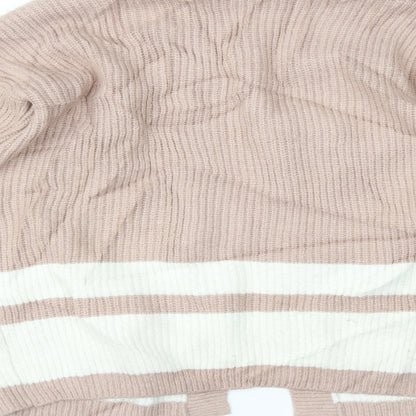 Primark Womens Pink Striped  Cardigan Jumper Size M