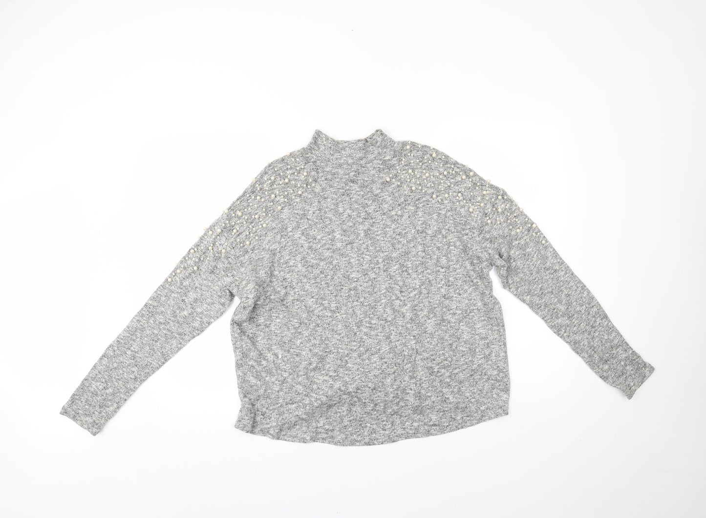 Womens UK Size S H&M Grey Basic Blouse