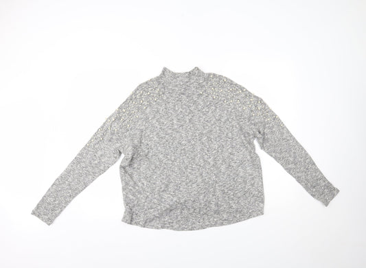 Womens UK Size S H&M Grey Basic Blouse