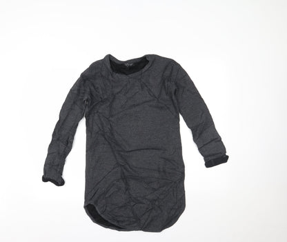 Womens UK Size 8 Topshop Grey Basic Blouse