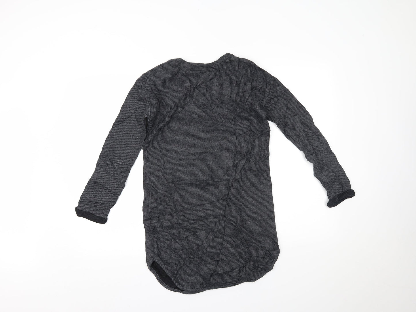 Womens UK Size 8 Topshop Grey Basic Blouse