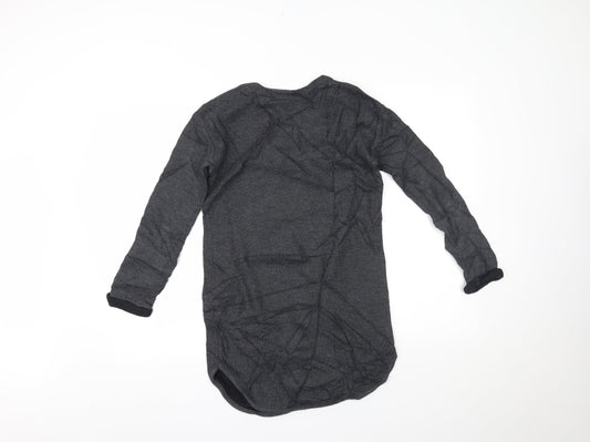 Womens UK Size 8 Topshop Grey Basic Blouse