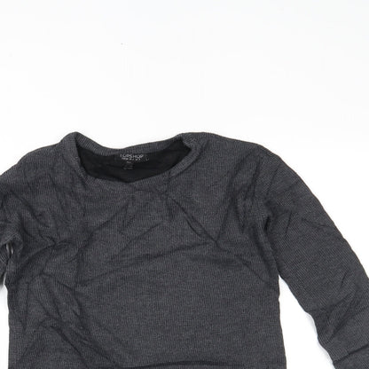 Womens UK Size 8 Topshop Grey Basic Blouse