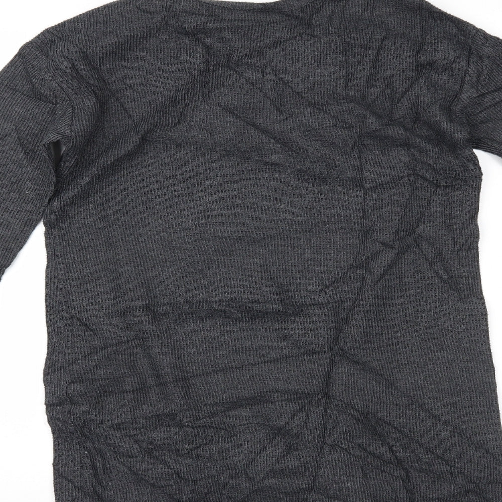 Womens UK Size 8 Topshop Grey Basic Blouse