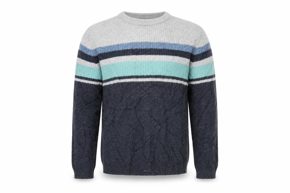 Marks & Spencer Mens Multicoloured Striped  Pullover Jumper Size L