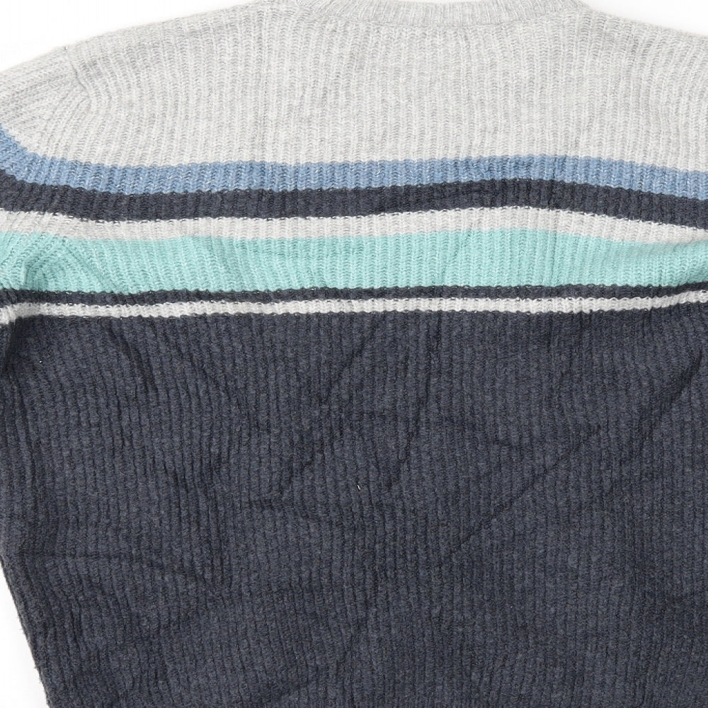 Marks and Spencer Mens Multicoloured Striped  Pullover Jumper Size L