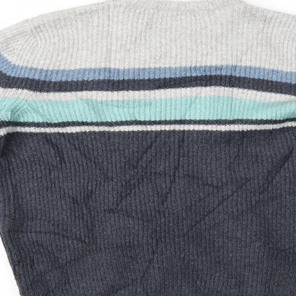 Marks and Spencer Mens Multicoloured Striped  Pullover Jumper Size L