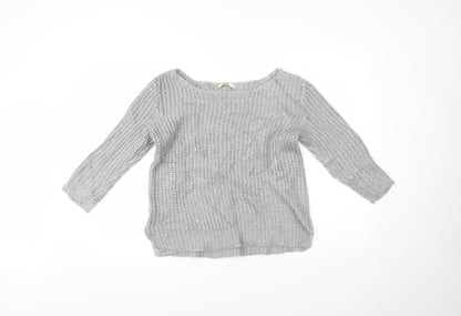Womens UK Size S Oasis Grey Pullover Jumper