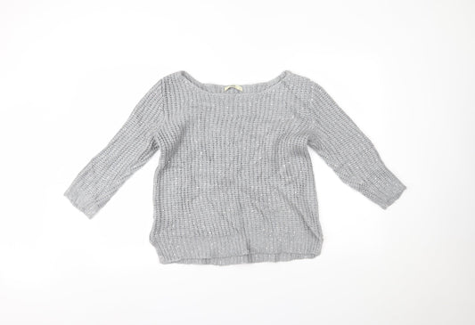 Womens UK Size S Oasis Grey Pullover Jumper