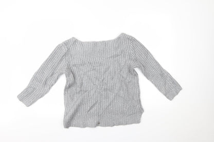 Womens UK Size S Oasis Grey Pullover Jumper