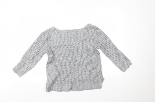 Womens UK Size S Oasis Grey Pullover Jumper