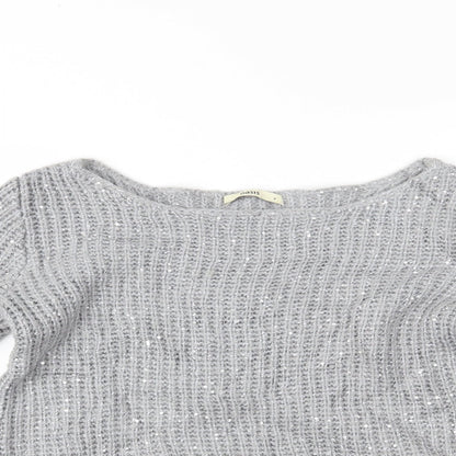 Womens UK Size S Oasis Grey Pullover Jumper