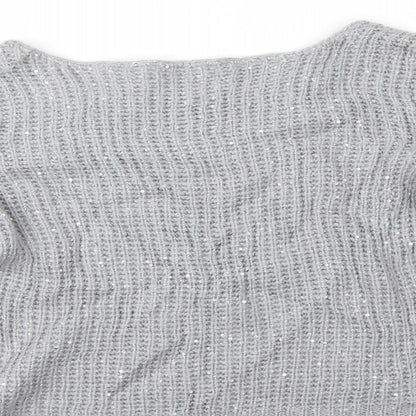 Womens UK Size S Oasis Grey Pullover Jumper
