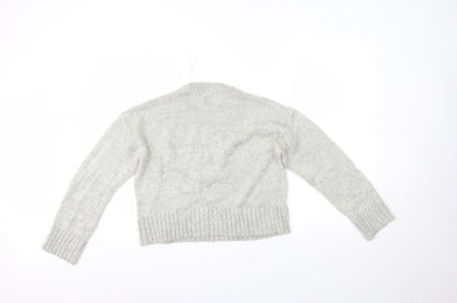 Womens UK Size S New Look Grey Pullover Jumper