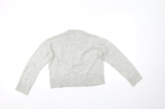 Womens UK Size S New Look Grey Pullover Jumper