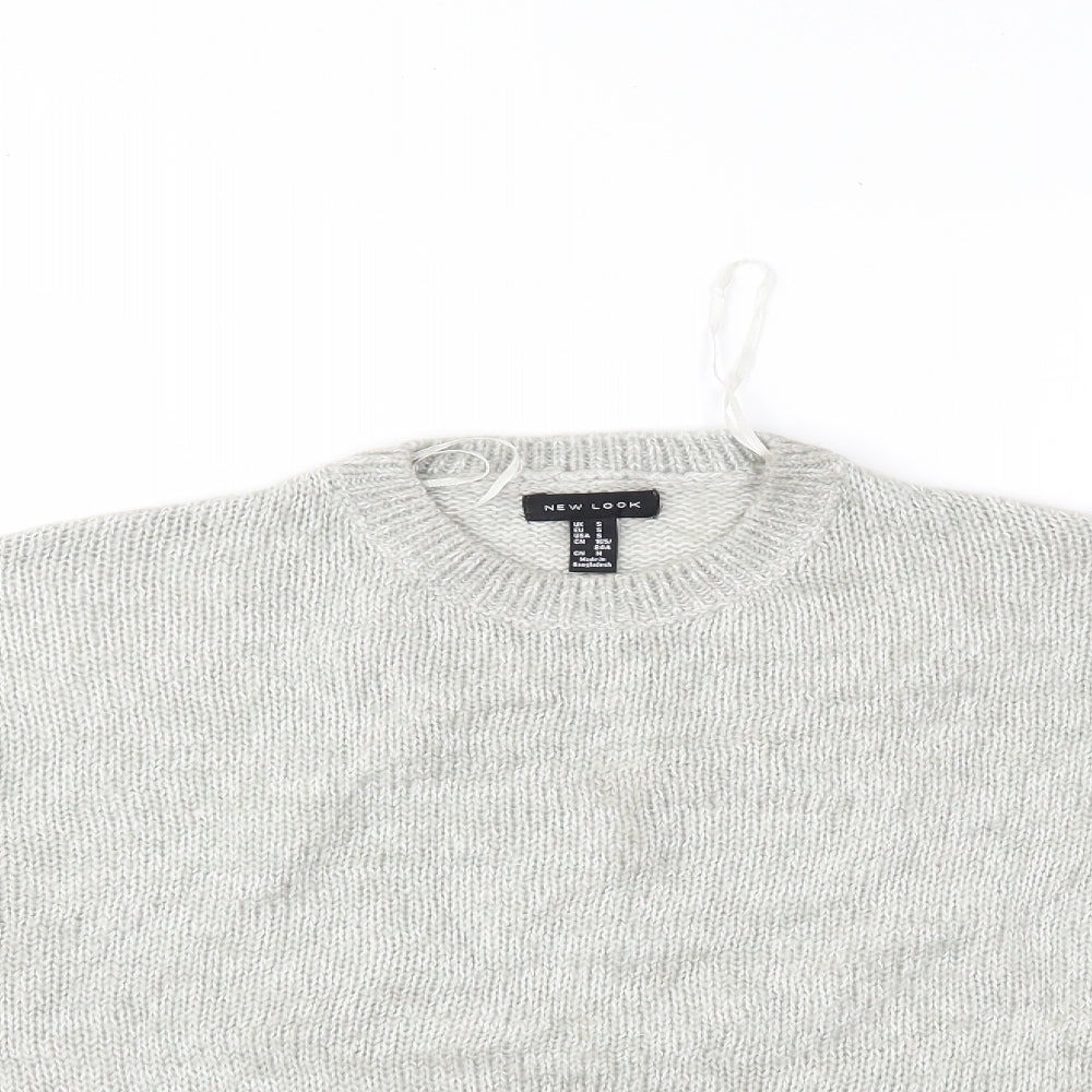 Womens UK Size S New Look Grey Pullover Jumper