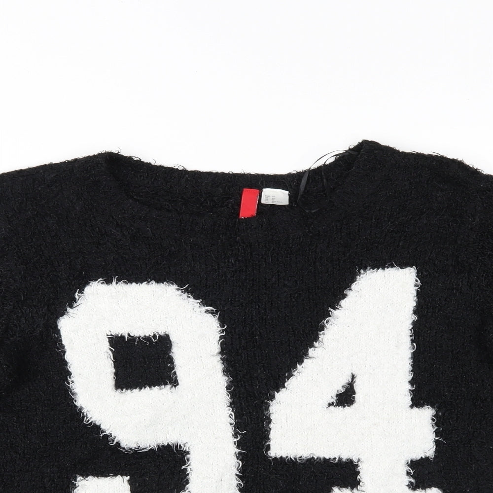 Womens UK Size XS H&M Black Pullover Jumper