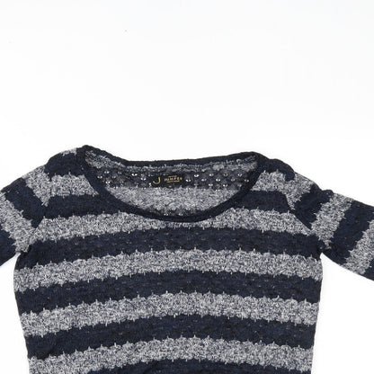 Womens UK Size 10 New Look Blue Basic Blouse
