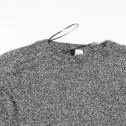 Womens UK Size S H&M Grey Cropped Blouse