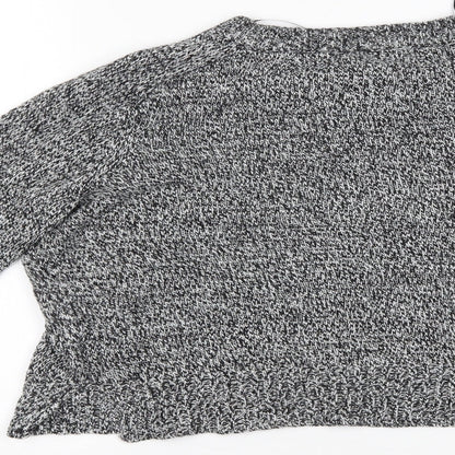 Womens UK Size S H&M Grey Cropped Blouse