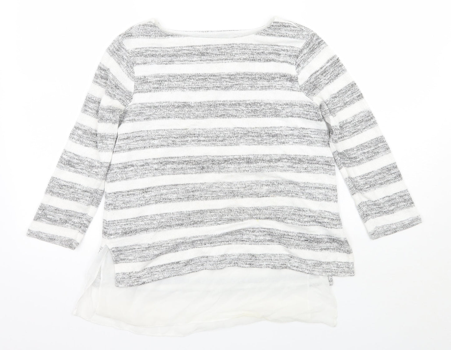 Womens UK Size 8 Phase Eight Grey Basic T-Shirt