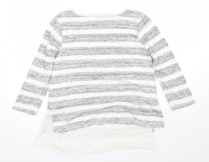 Womens UK Size 8 Phase Eight Grey Basic T-Shirt