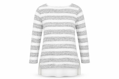 Womens UK Size 8 Phase Eight Grey Basic T-Shirt