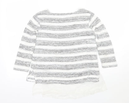 Womens UK Size 8 Phase Eight Grey Basic T-Shirt