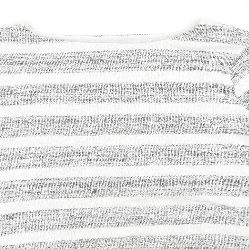 Womens UK Size 8 Phase Eight Grey Basic T-Shirt