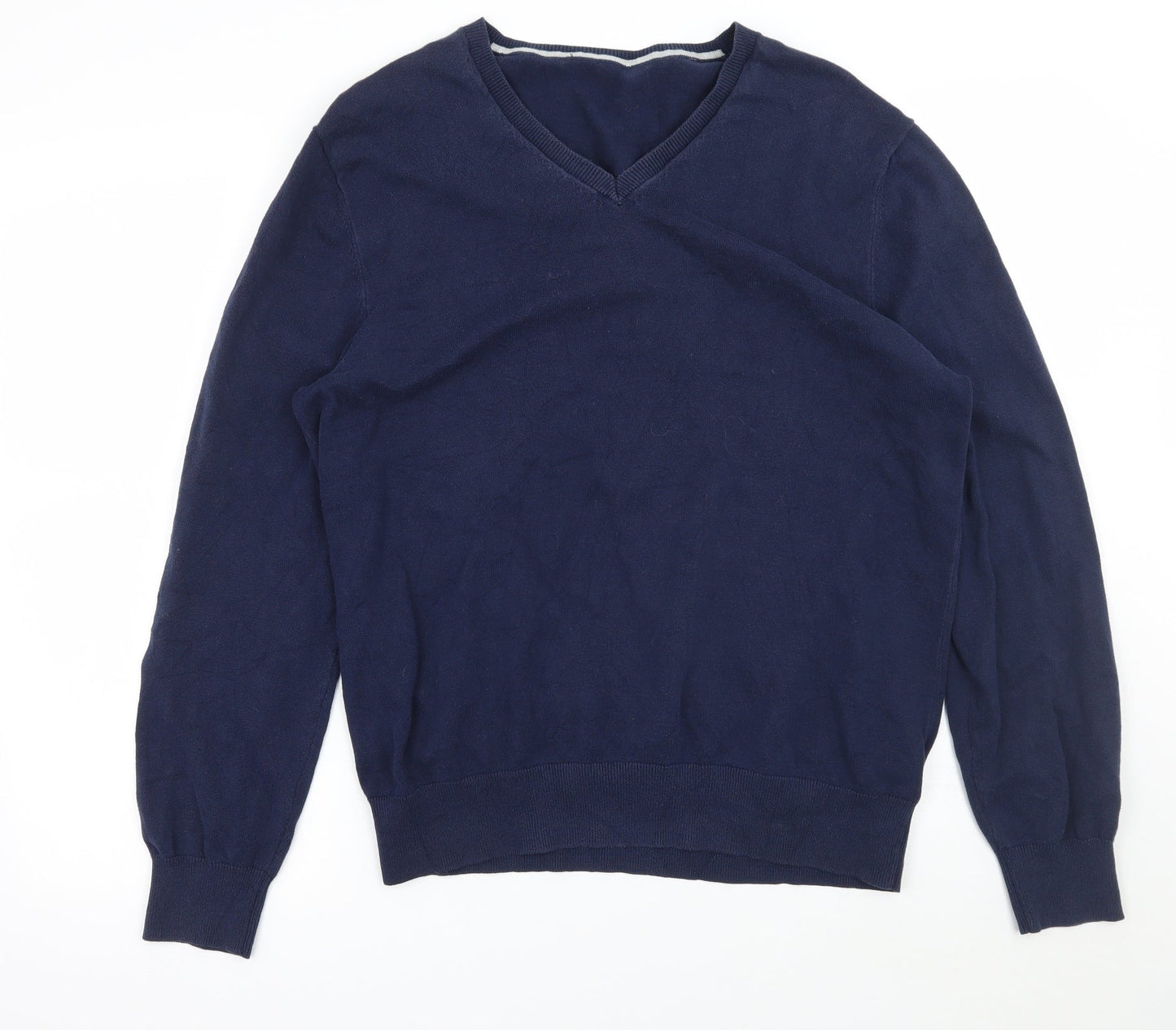 Womens UK Size L Preworn Blue Pullover Jumper