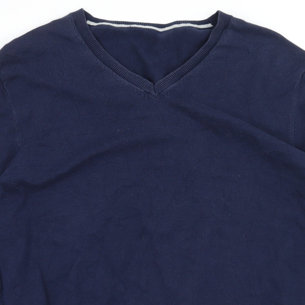 Womens UK Size L Preworn Blue Pullover Jumper