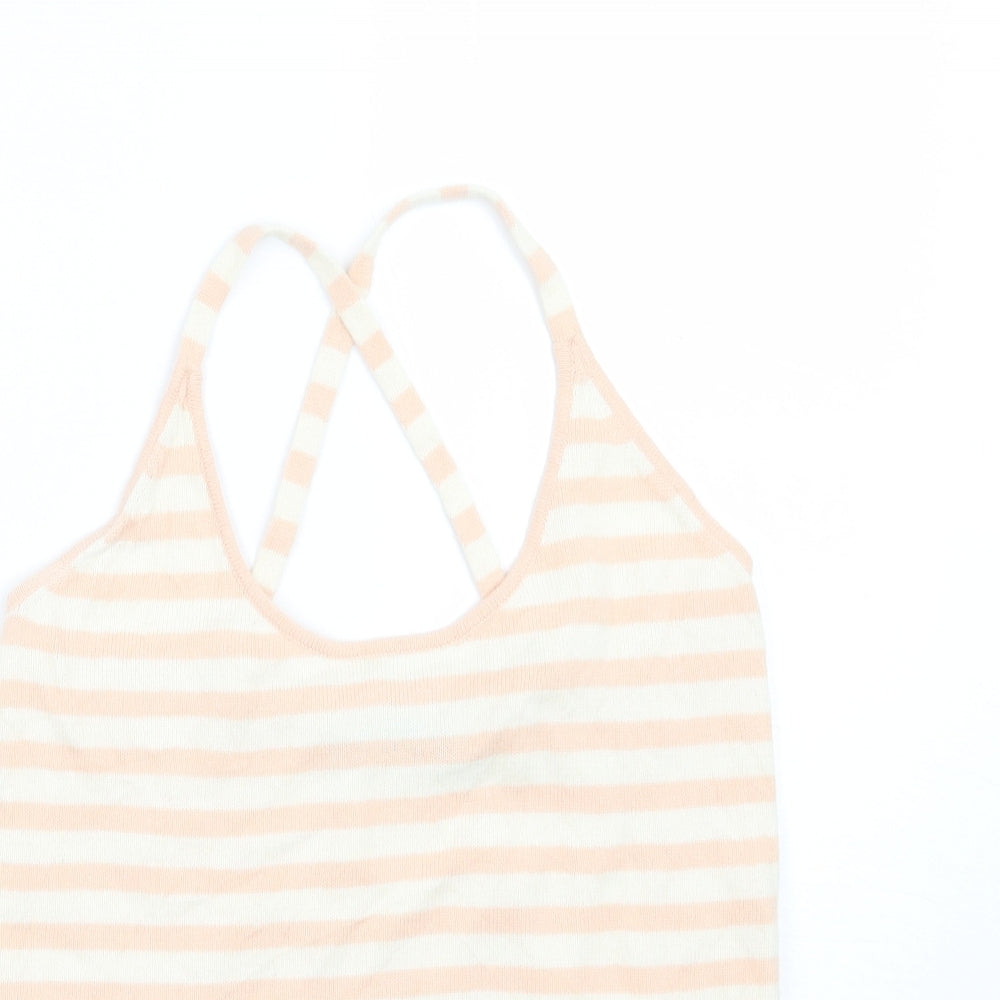 Fenn Wright Manson Womens Pink Striped  Basic T-Shirt Size M