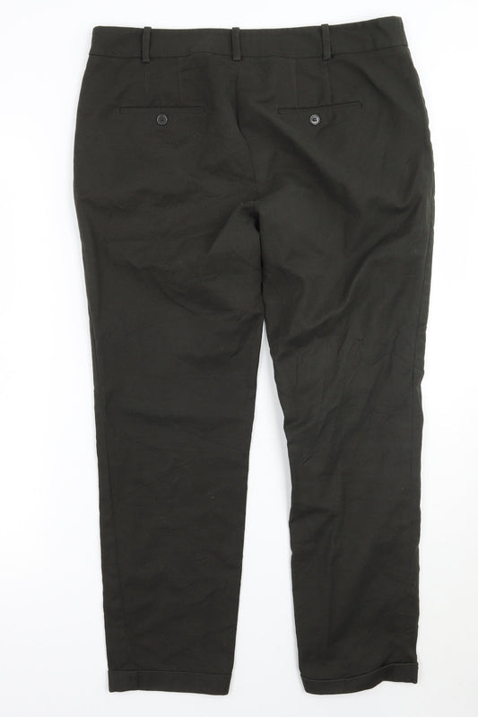 Zara Womens Green   Cropped Trousers  L25 in