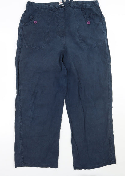 Bonmarché Womens Blue   Trousers  Size M L26 in
