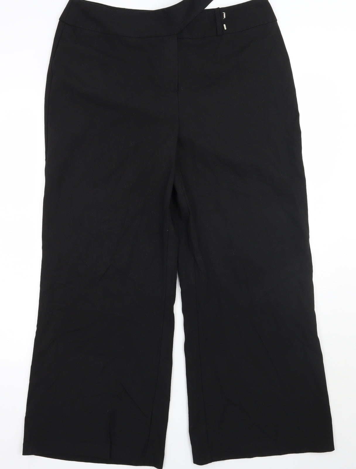 Womens UK Size 16 Essentials Regular Fit  Black Trousers