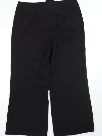 Womens UK Size 16 Essentials Regular Fit  Black Trousers