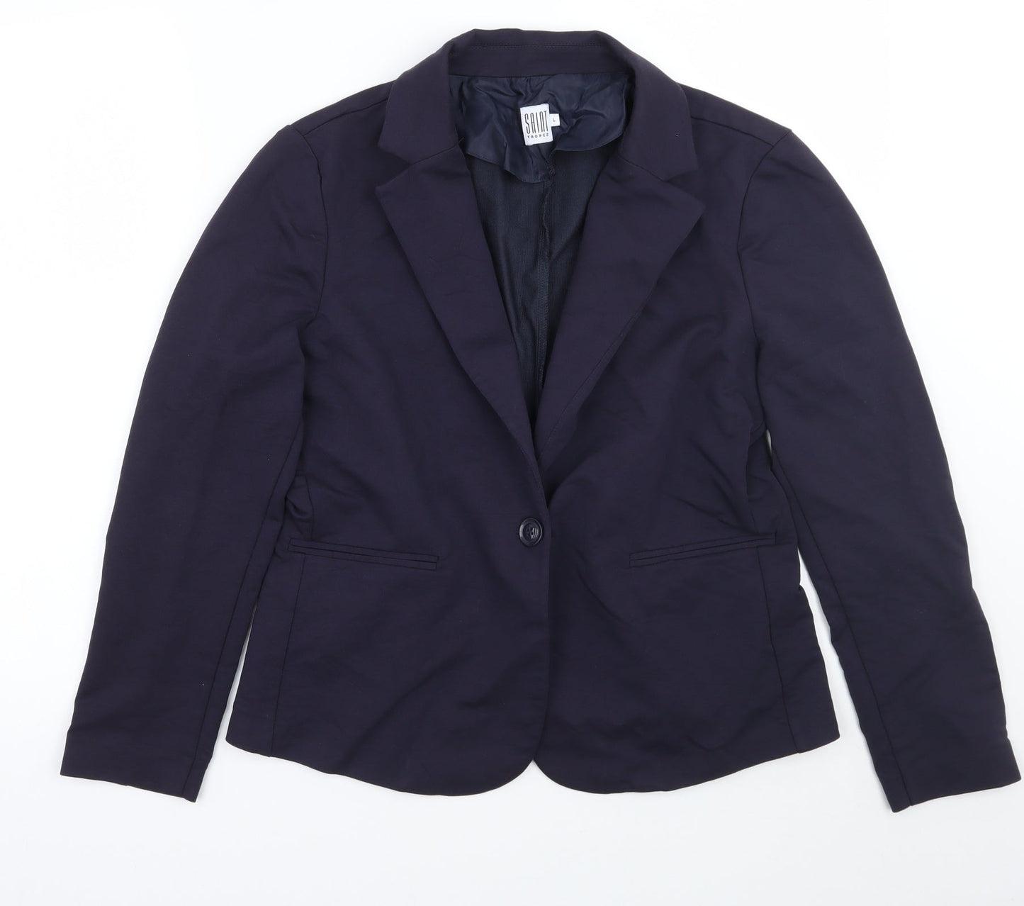 Saint Tropez Clothing Womens Blue  Rayon Jacket Coat Size L