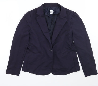 Saint Tropez Clothing Womens Blue  Rayon Jacket Coat Size L