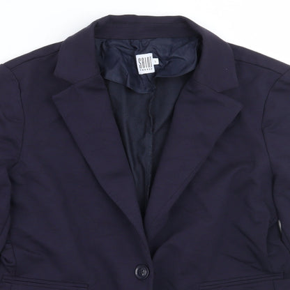 Saint Tropez Clothing Womens Blue  Rayon Jacket Coat Size L