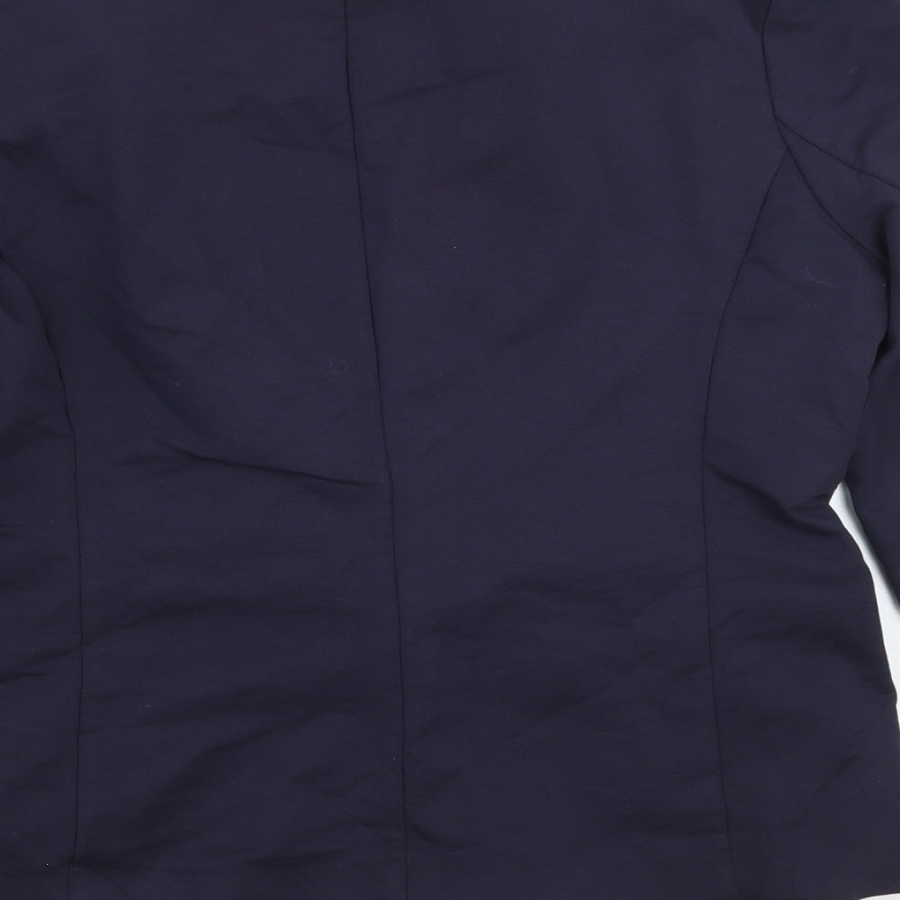 Saint Tropez Clothing Womens Blue  Rayon Jacket Coat Size L