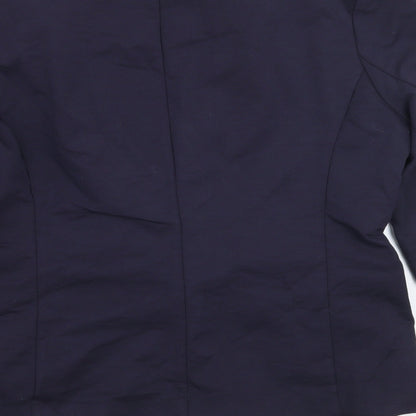 Saint Tropez Clothing Womens Blue  Rayon Jacket Coat Size L