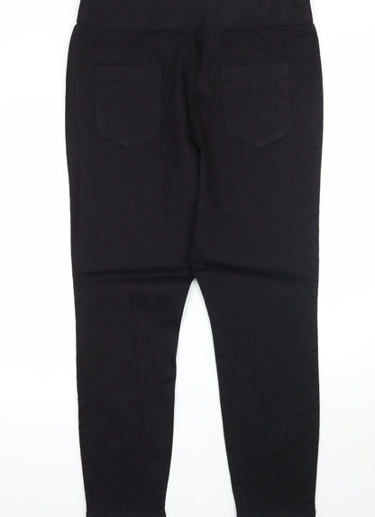 Womens UK Size 34 Preworn Regular Fit Straight Black Jeans
