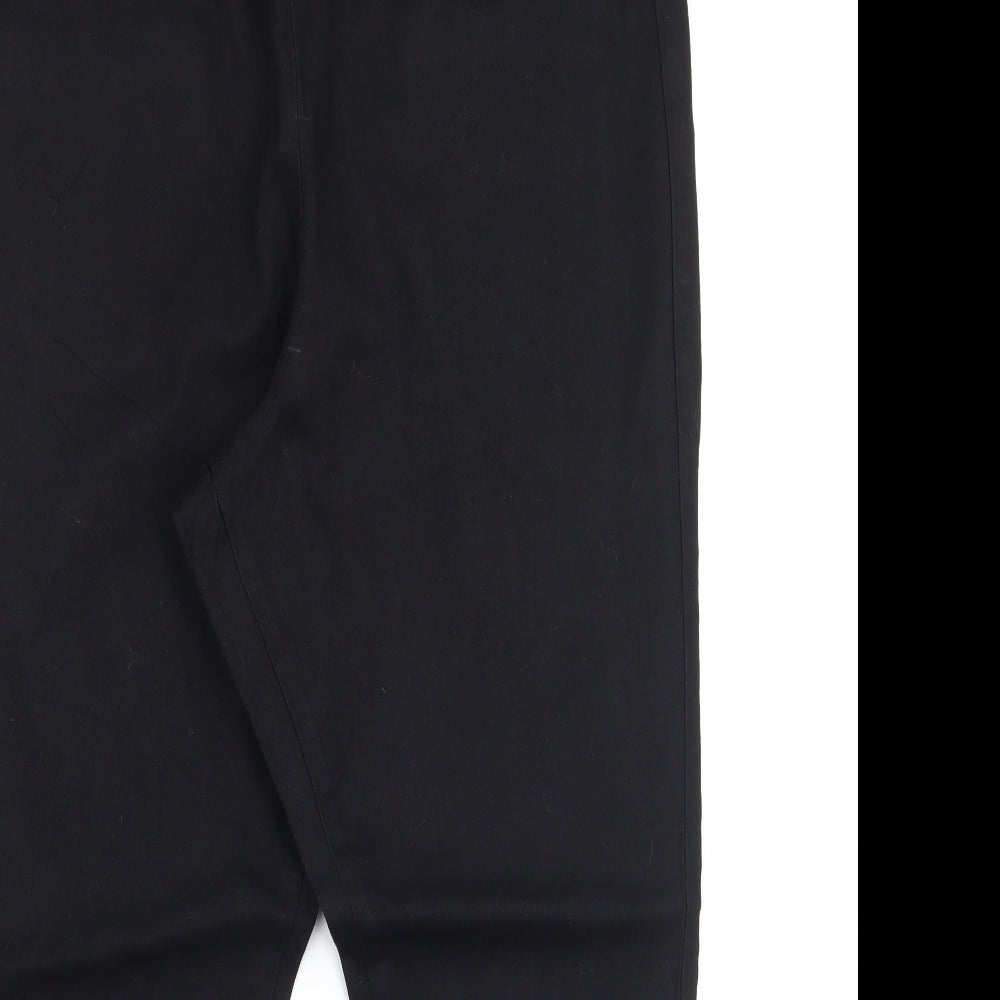 Womens UK Size 34 Preworn Regular Fit Straight Black Jeans