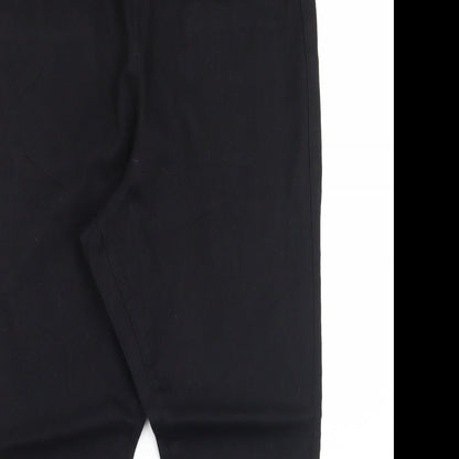 Womens UK Size 34 Preworn Regular Fit Straight Black Jeans