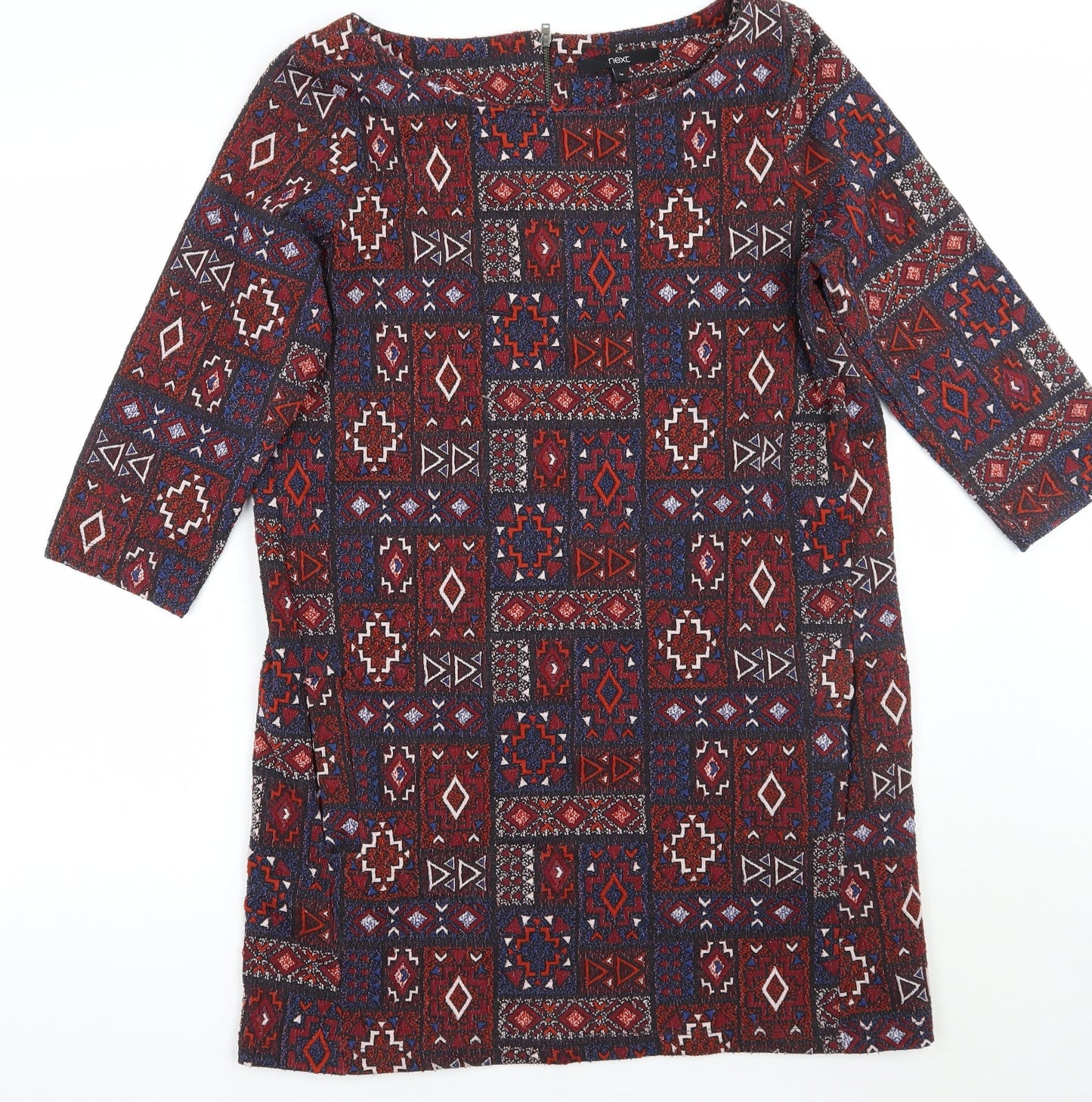 NEXT Womens Red Geometric  A-Line  Size 14