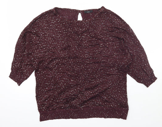 M&Co Womens Purple   Pullover Jumper Size 14
