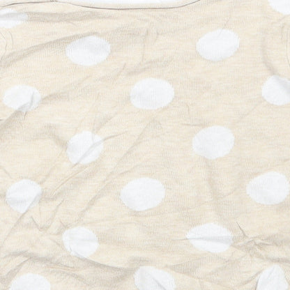 H&M Girls Beige Polka Dot  Pullover Jumper Size 9-12 Months